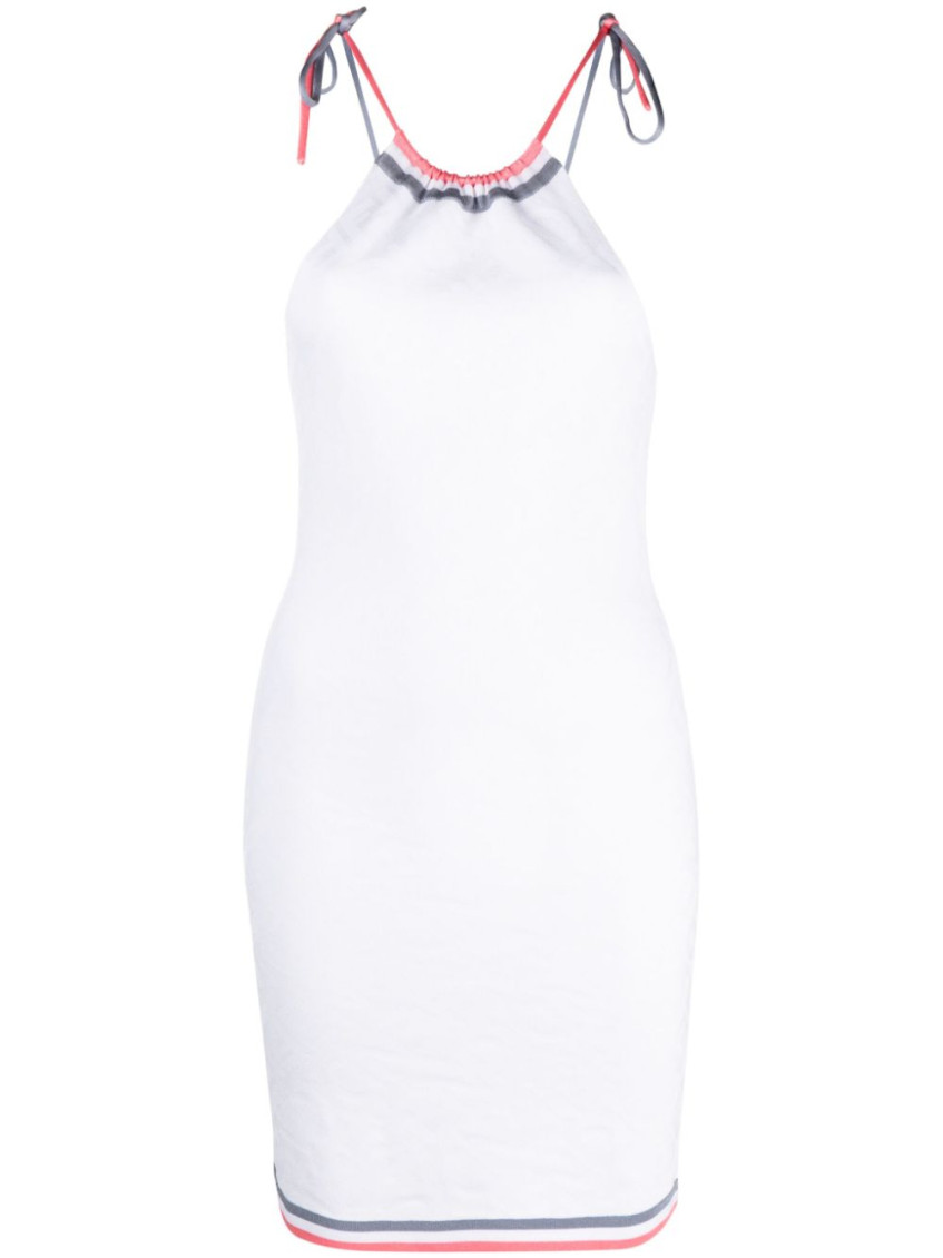 Fendi White Halterneck Knitted Dress In White