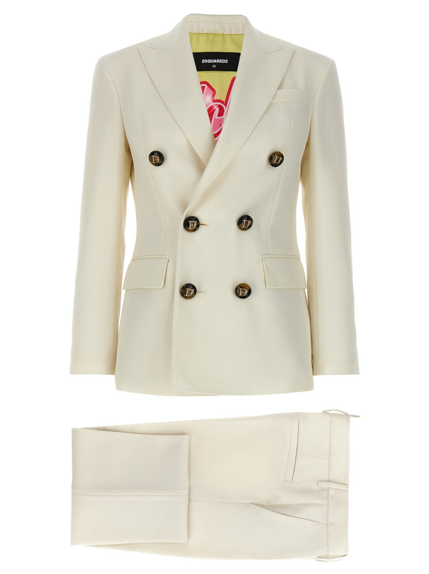 Dsquared2 White Boston Suit In White