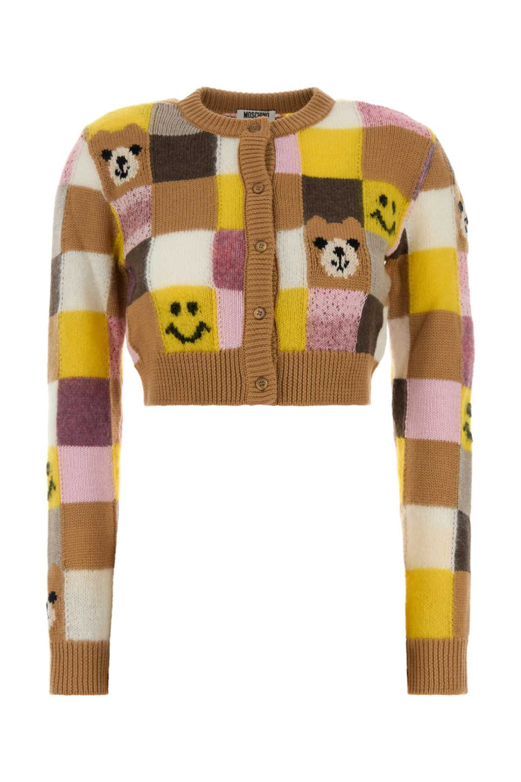 Moschino Multicolour Graphic Print Cardigan for Women Online USA