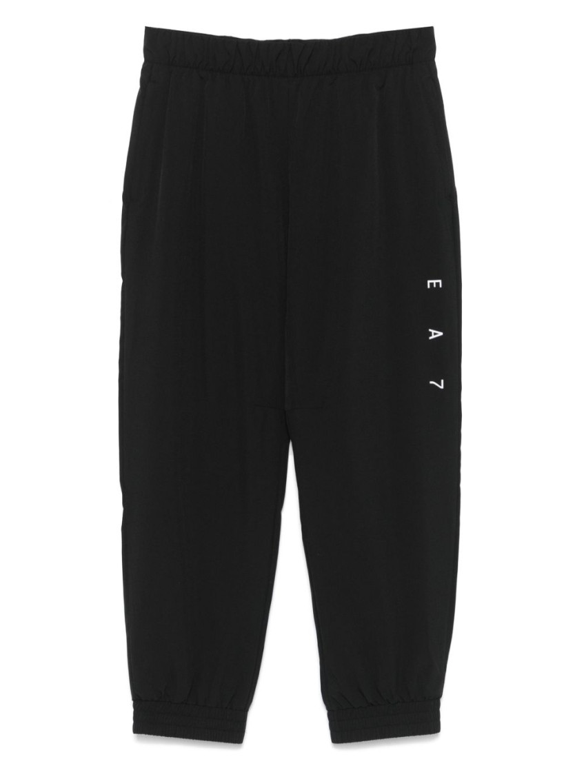 Ea7 Polyester Blend Trousers With Elastane