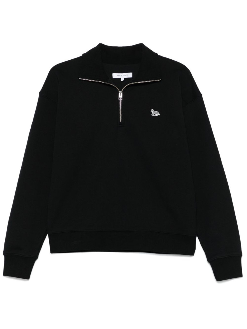 Shop Maison Kitsuné Black Baby Fox Cotton Sweatshirt