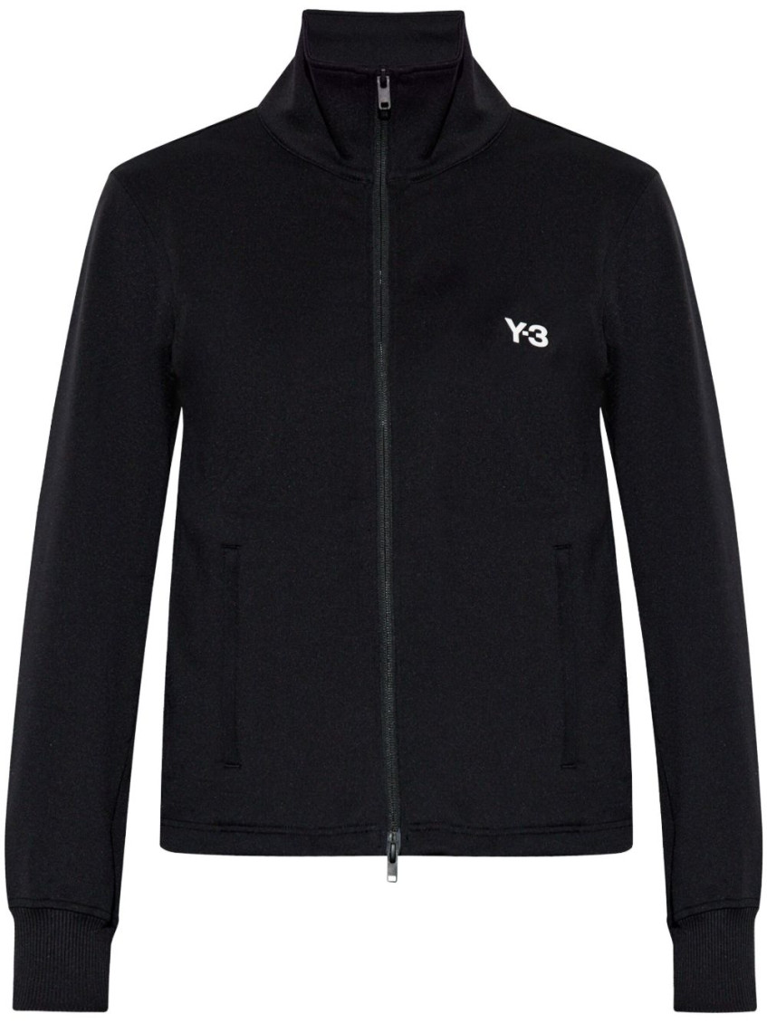 Shop Y-3 Black 3-stripes Zip Jacket