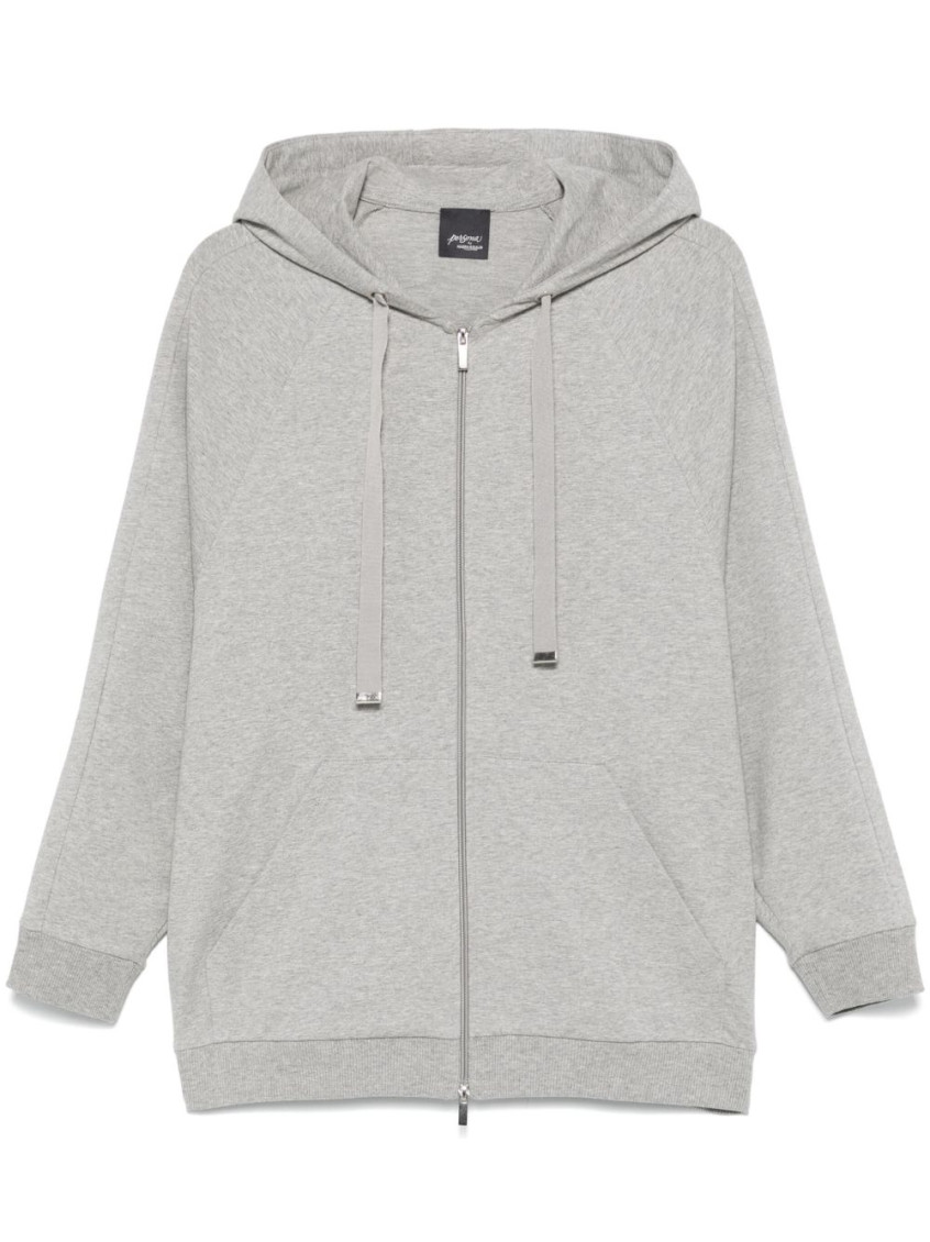 Shop Marina Rinaldi Grey Cinema Hoodie