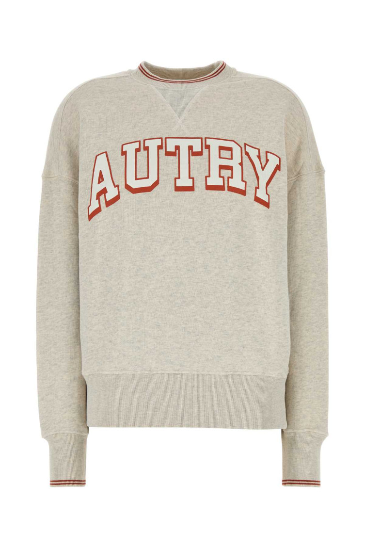 Autry Light Grey Logo-print Sweatshirt