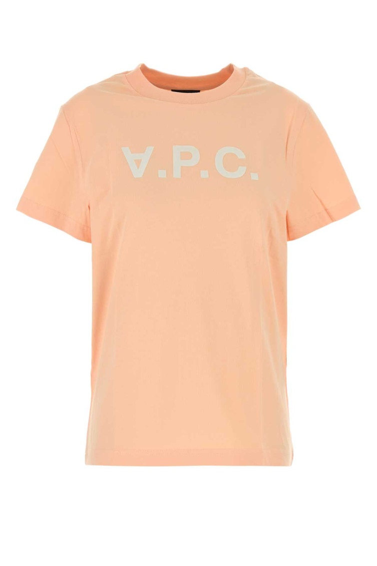 Apc A.p.c. Peach Cotton T-shirt