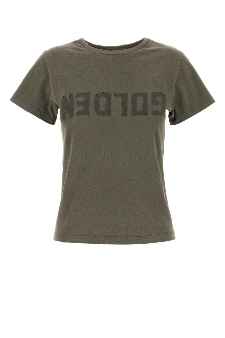 Golden Goose Deluxe Brand Army Green Cotton Doris T Shirt In Green