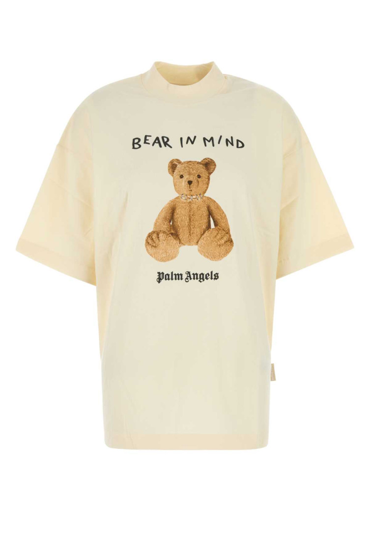Palm Angels Ivory Cotton Oversize T-shirt