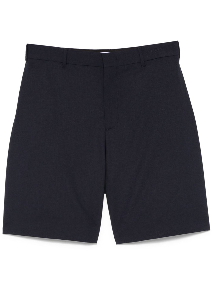 Msgm Blue Virgin Wool Shorts