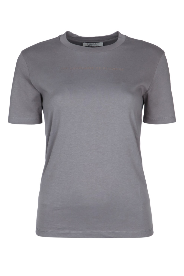 Max Mara Grey Crewneck Short-sleeved T-shirt