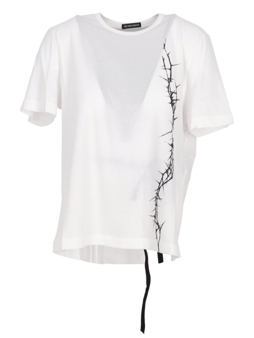 Shop Ann Demeulemeester White Fanie Standard Fit T-shirt