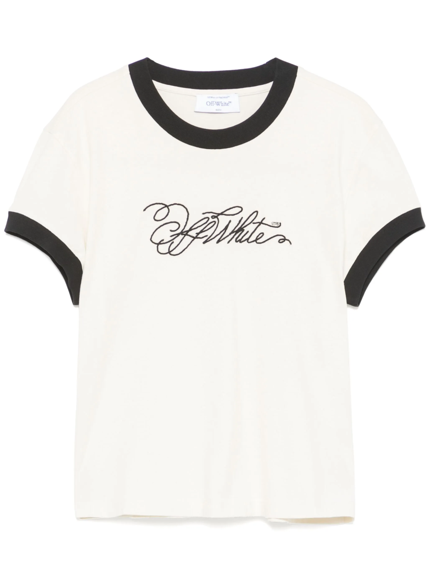 Off-white Logo Embroidered T-shirt