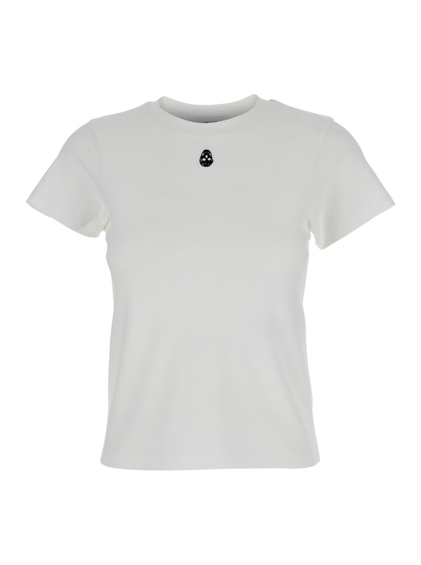 Alexander Mcqueen Monogram Crewneck T-shirt In White