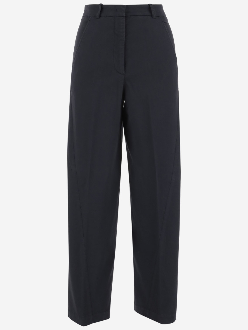 Ql2 Black Stretch Cotton Pants