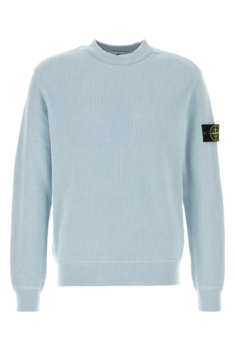 Stone  ロゴスウェットペルーブルー Stone Island Sky Blue Logo Sweaters for Men Online India at