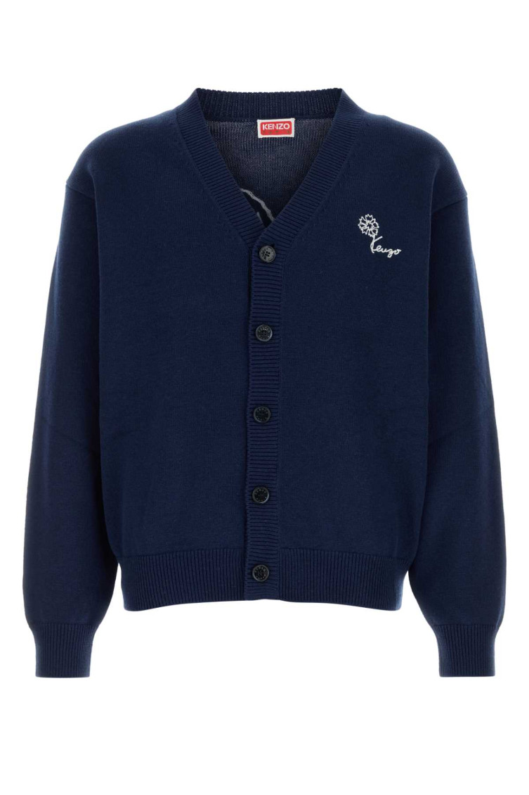 Kenzo Blue V Neck Cardigans for Men Online India at Darveys.com