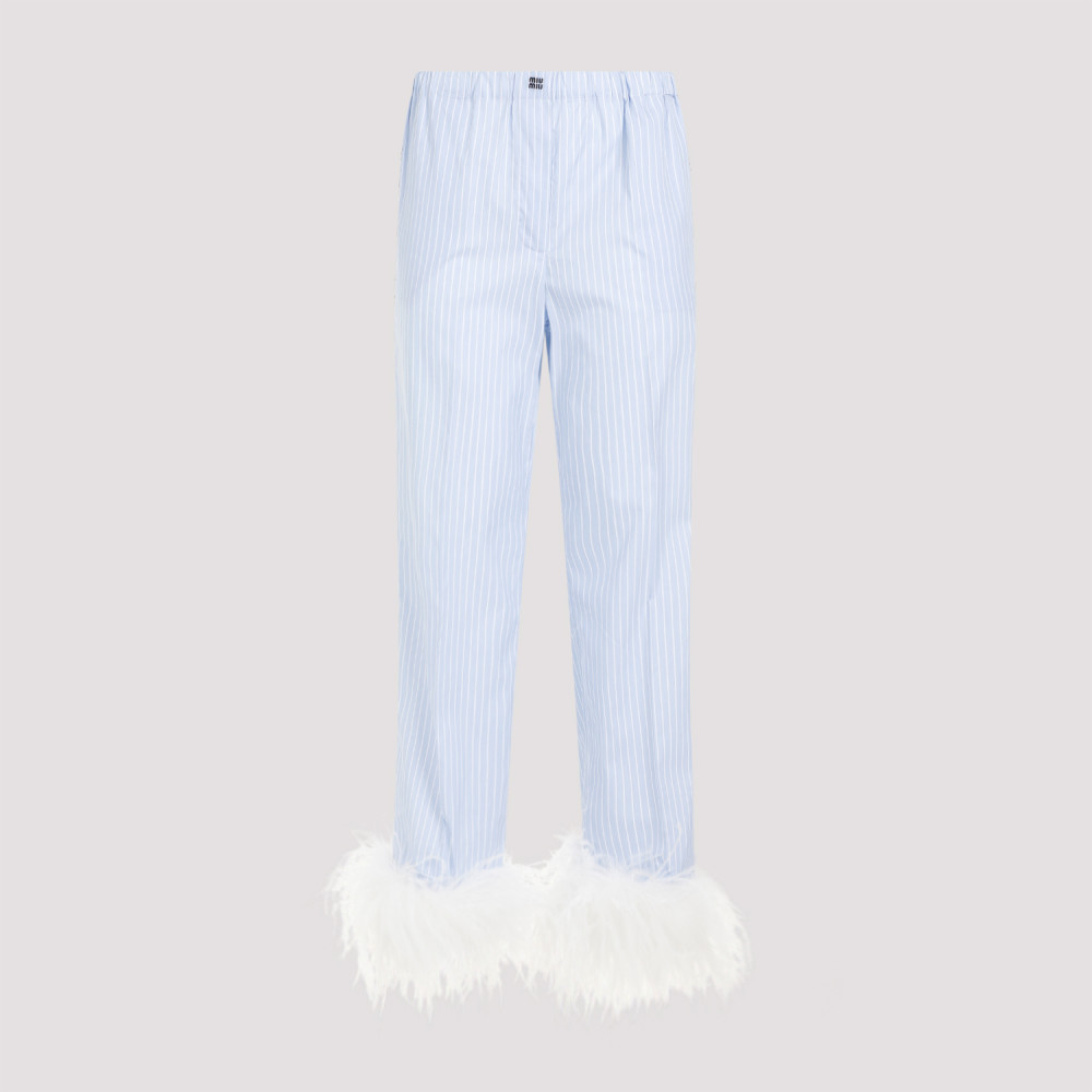 パンツ Miu Miu Midnight Blue Batavia Pant Navy Batavia Pants | Miu Miu