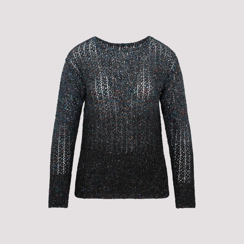 Maison Margiela Dark Blue Crewneck Sweater In Dark Blue
