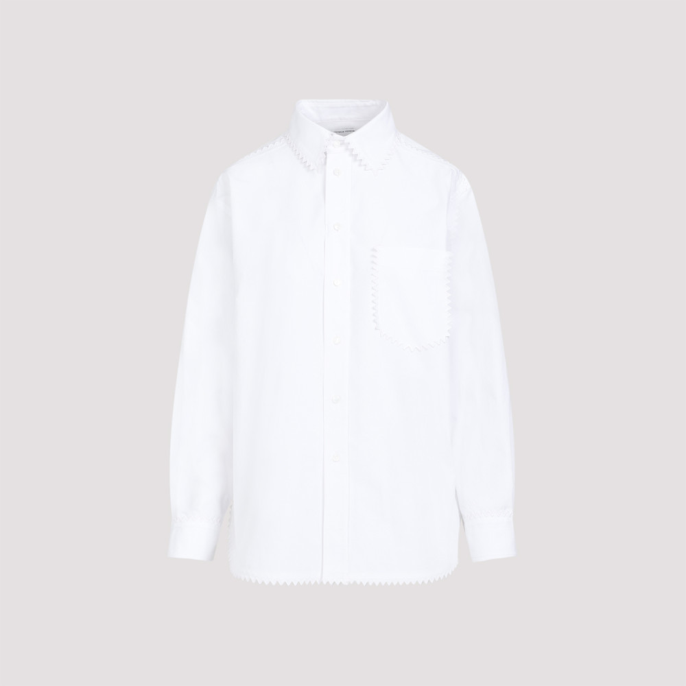 Shop Bottega Veneta White Cotton Shirt