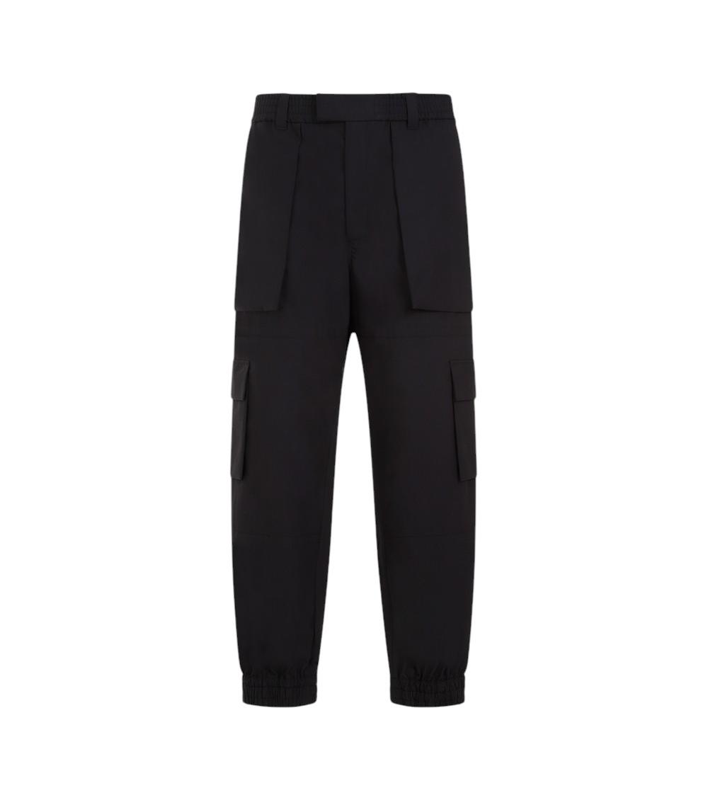Alexander Mcqueen Cotton Cargo Trousers In Black