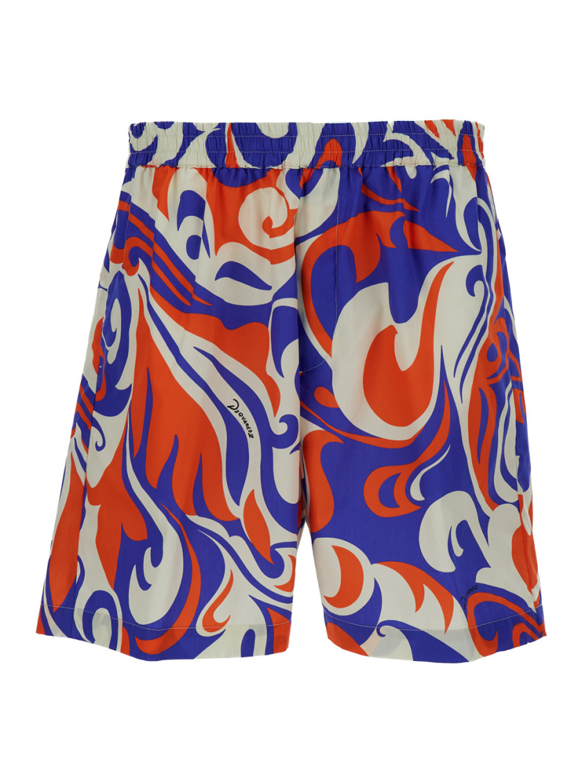 Shop Dsquared2 Multicolored Palm Beach Waves Shorts