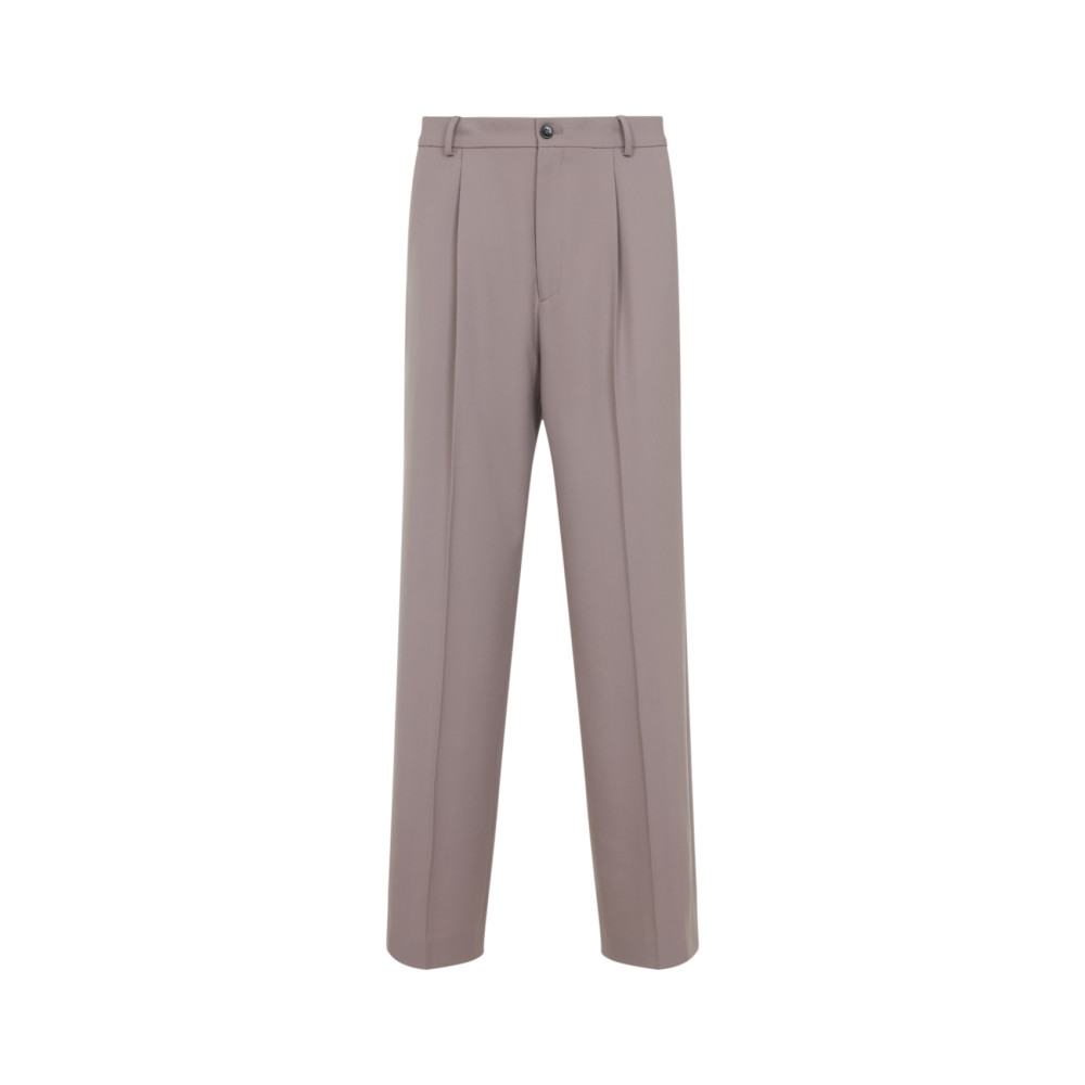 Dries Van Noten Straight-leg Trousers With Clean Front Pleat In Pink