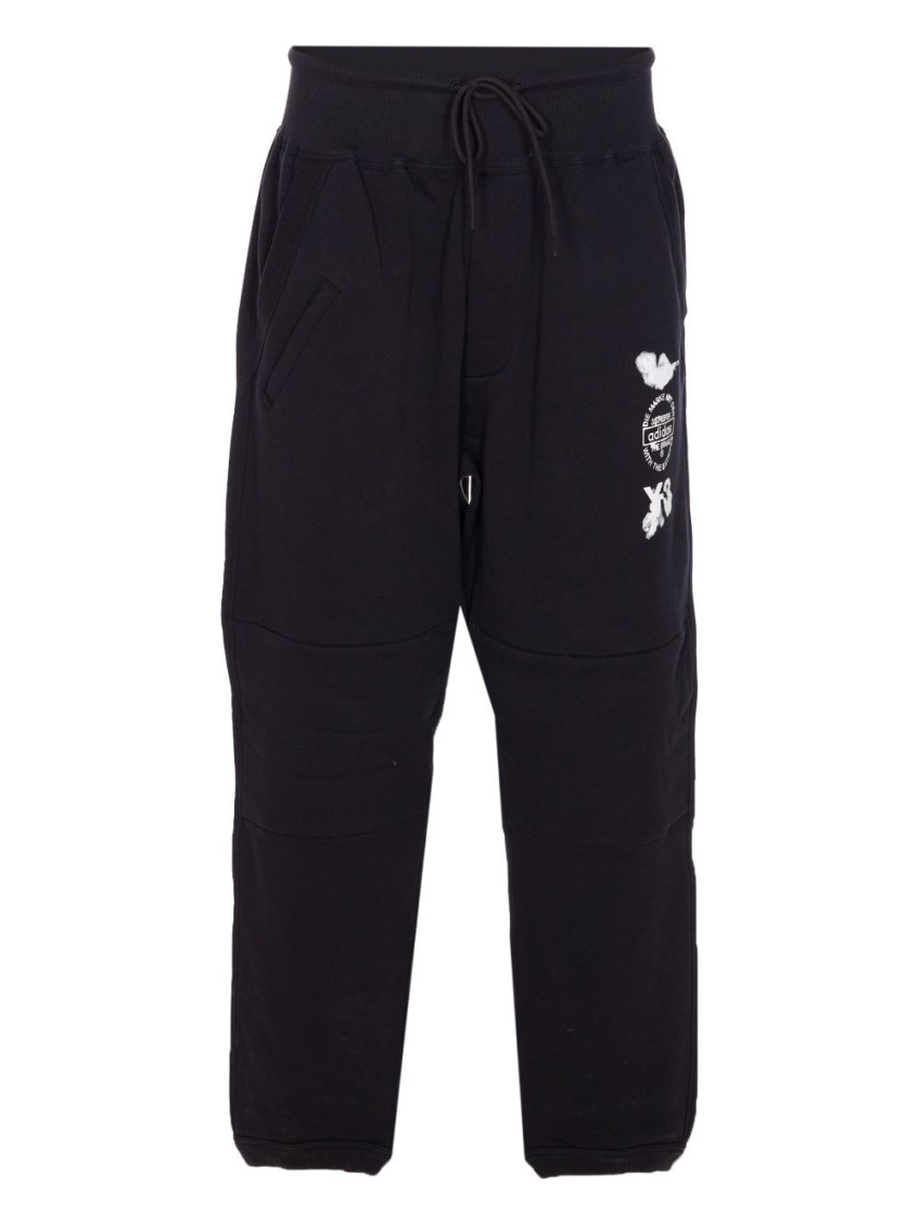 Y-3 Cuffed Track Pants Elastic Waistband In Black