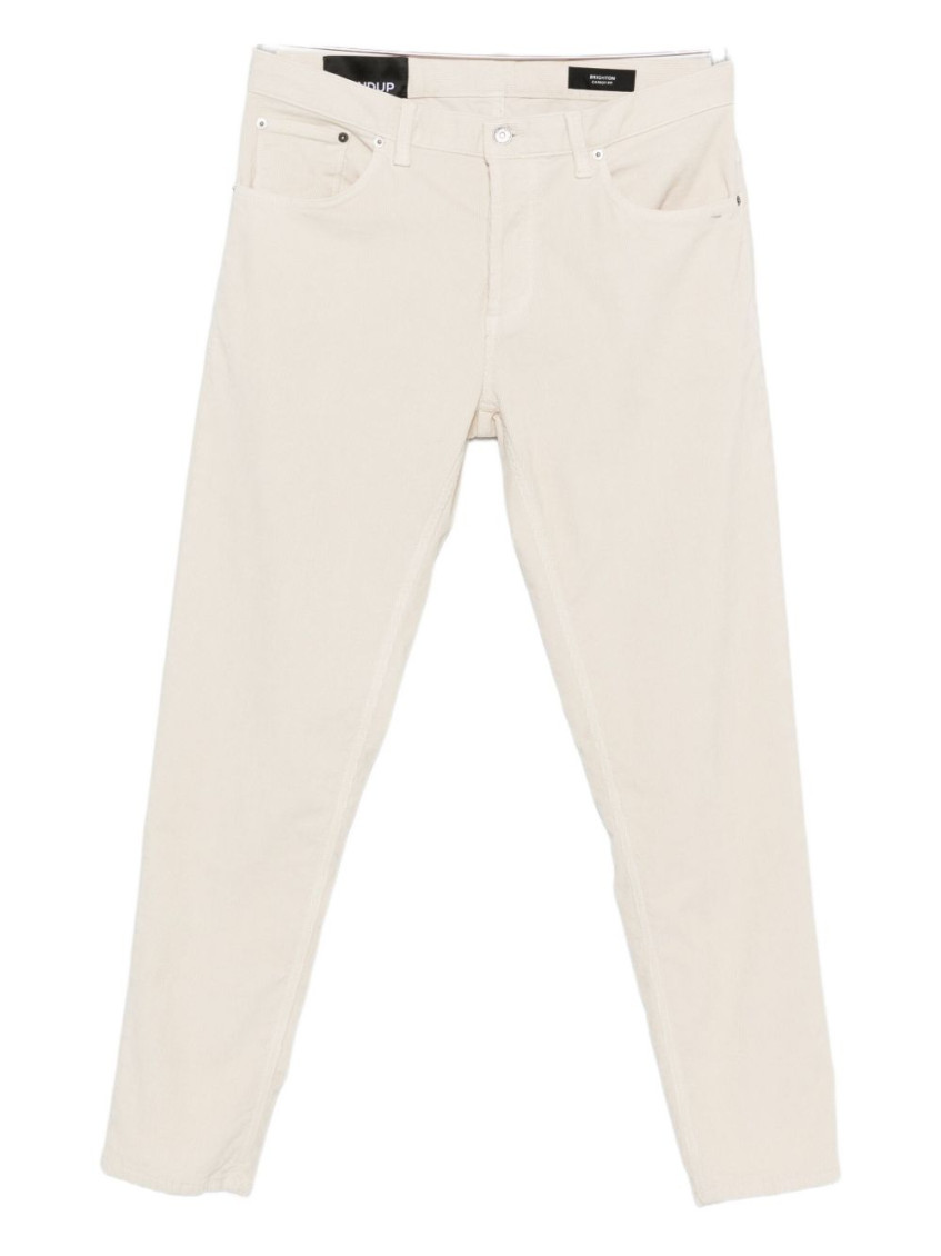 Dondup Natural Straight Leg Jeans In Neutral