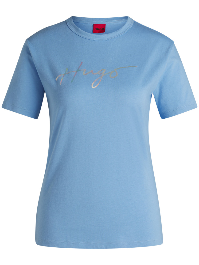 Hugo Boss Blue Crewneck Logo T-shirt
