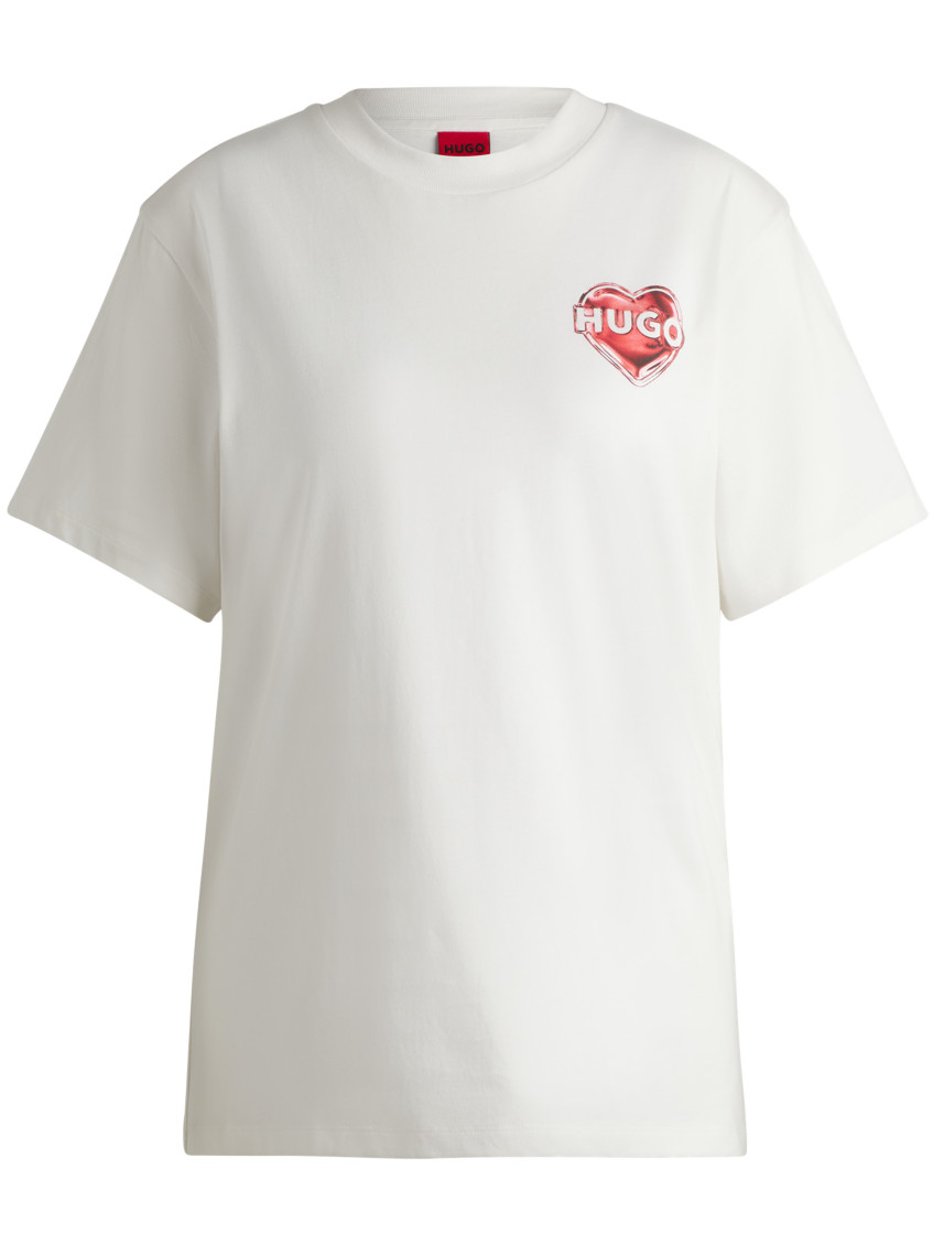 Hugo Boss White Crewneck Logo T-shirt