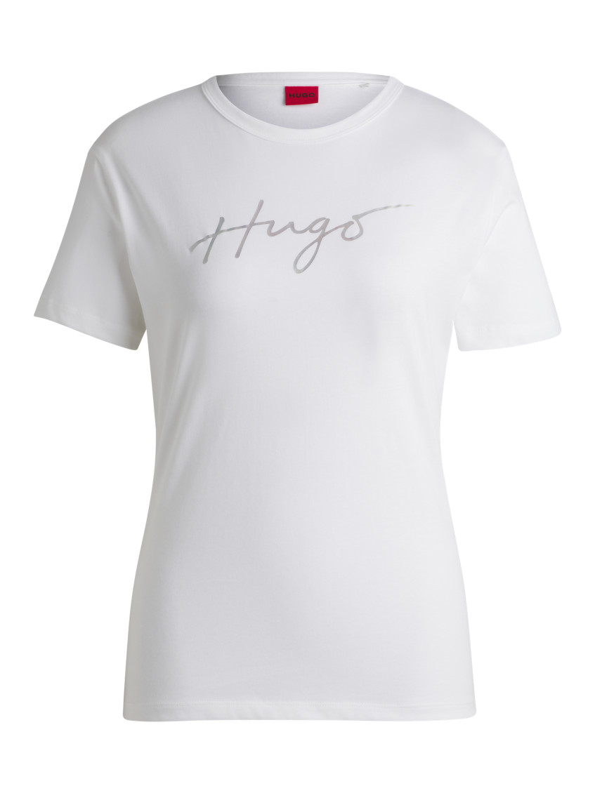 Hugo Boss White Crewneck Logo T-shirt
