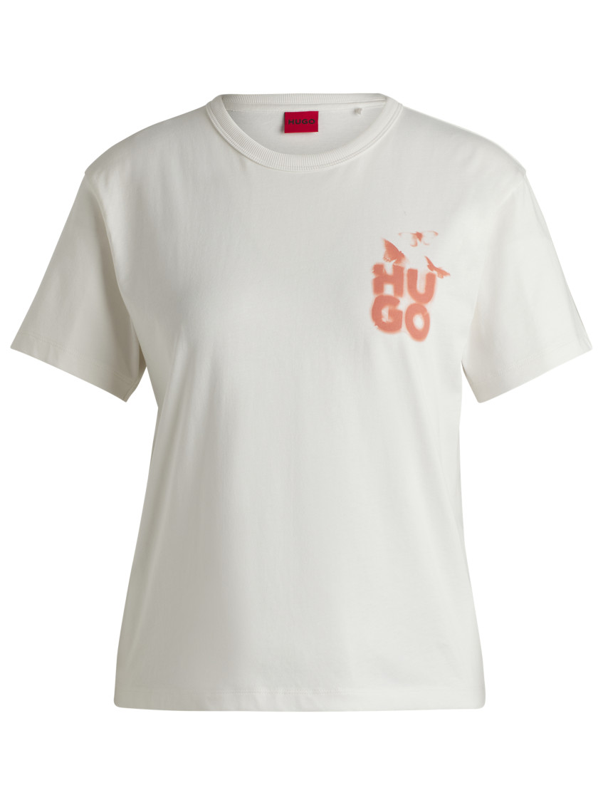 Hugo Boss White Crewneck Logo T-shirt