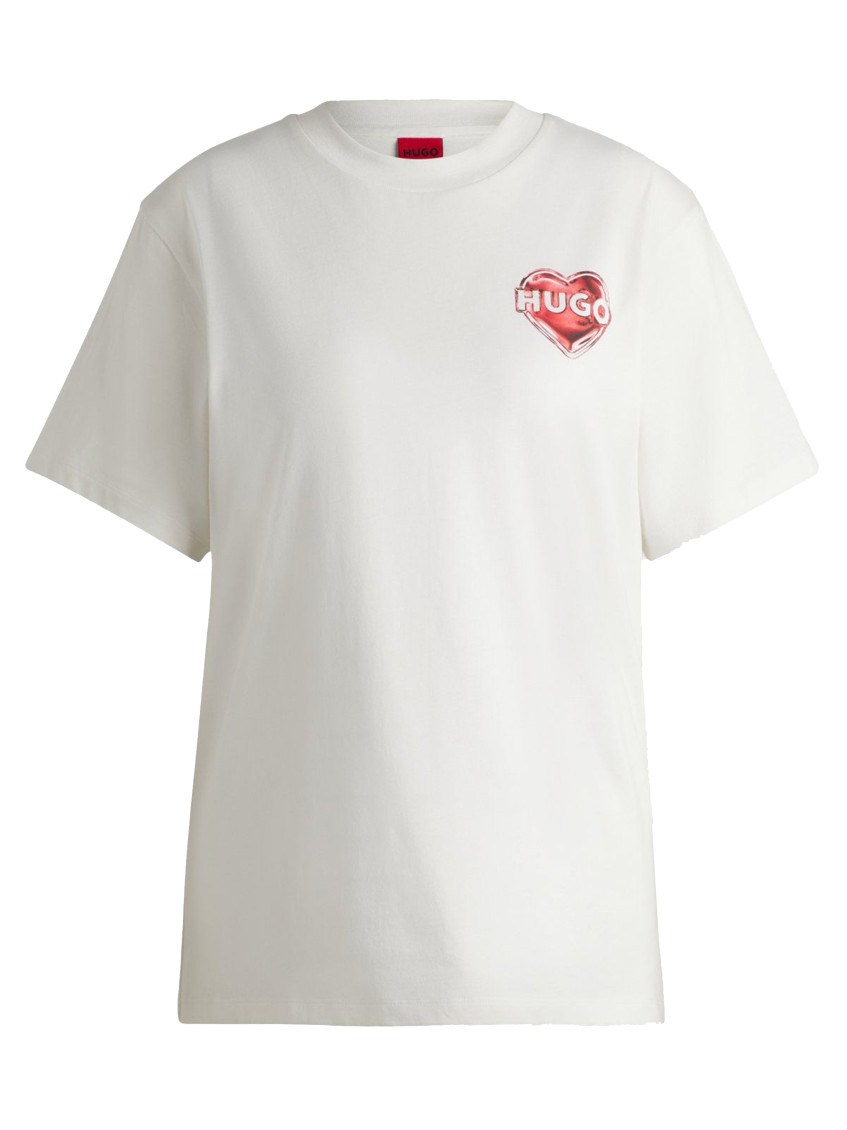 Hugo Boss White Crewneck Logo T-shirt