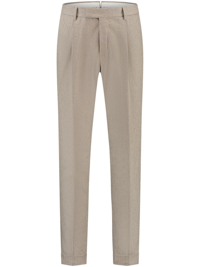 Pt Torino Beige Straight Fit Trouser In Gray