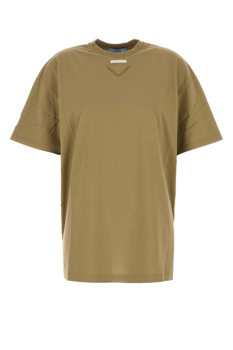 Prada T-shirt In Jersey Salvia  Donna In Green