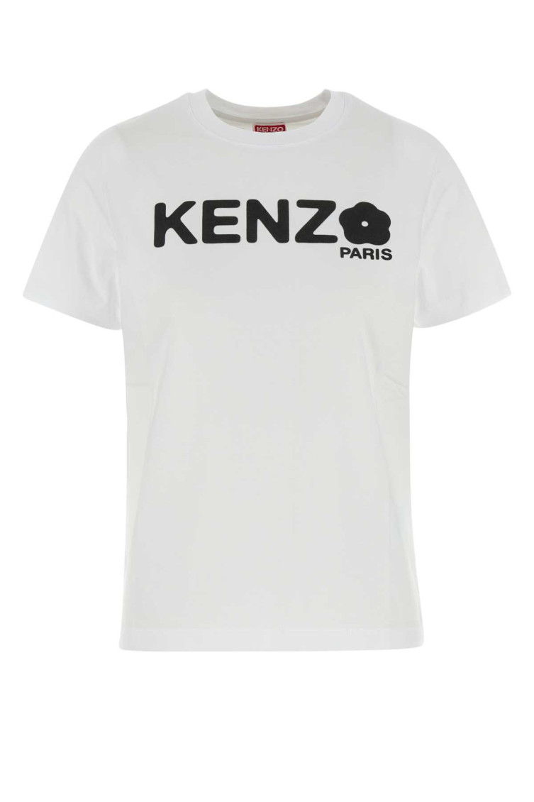 Kenzo Loose T-shirt Organic Cotton Crew Neck In White