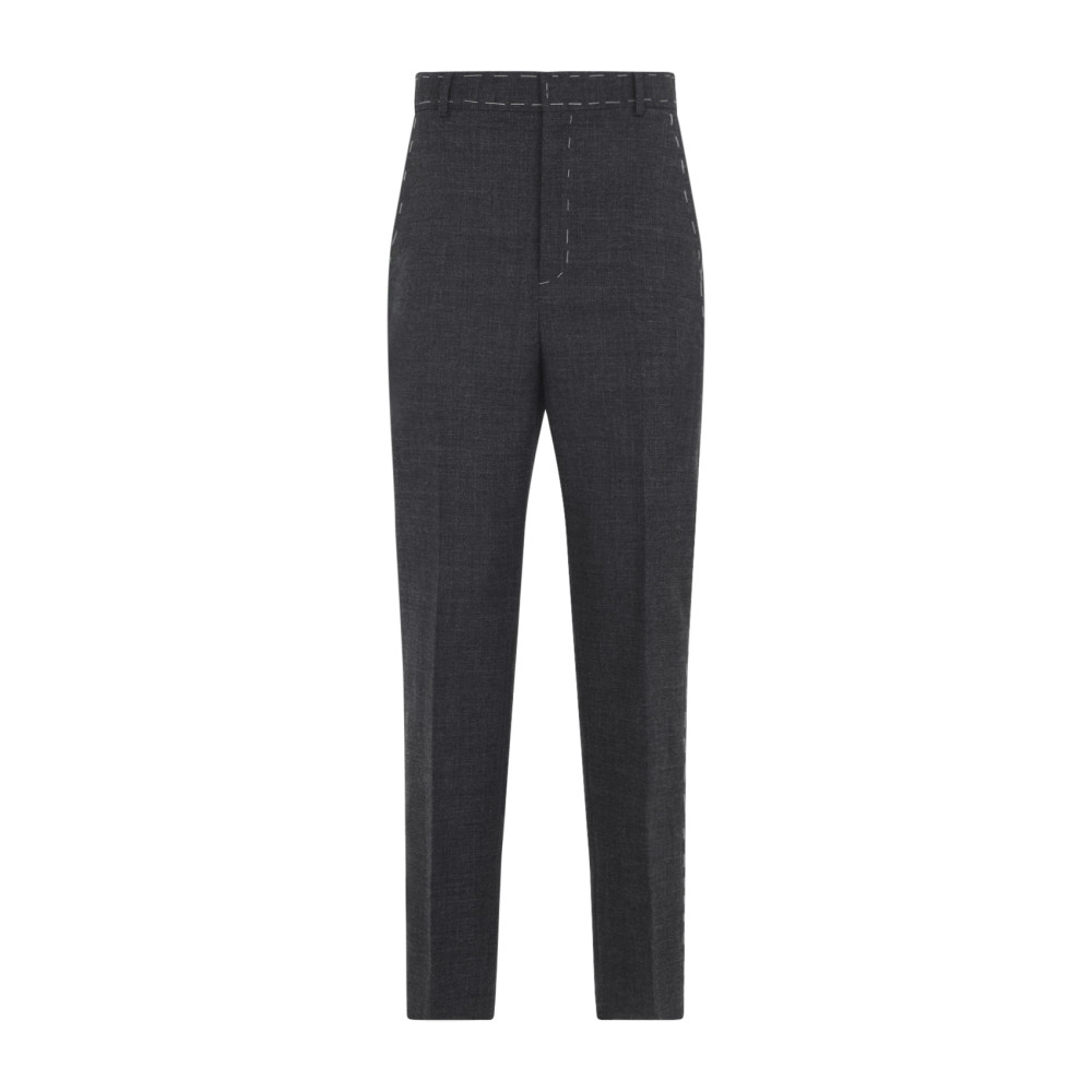 Moschino Tailored Grey Trousers With High Waist In Gray