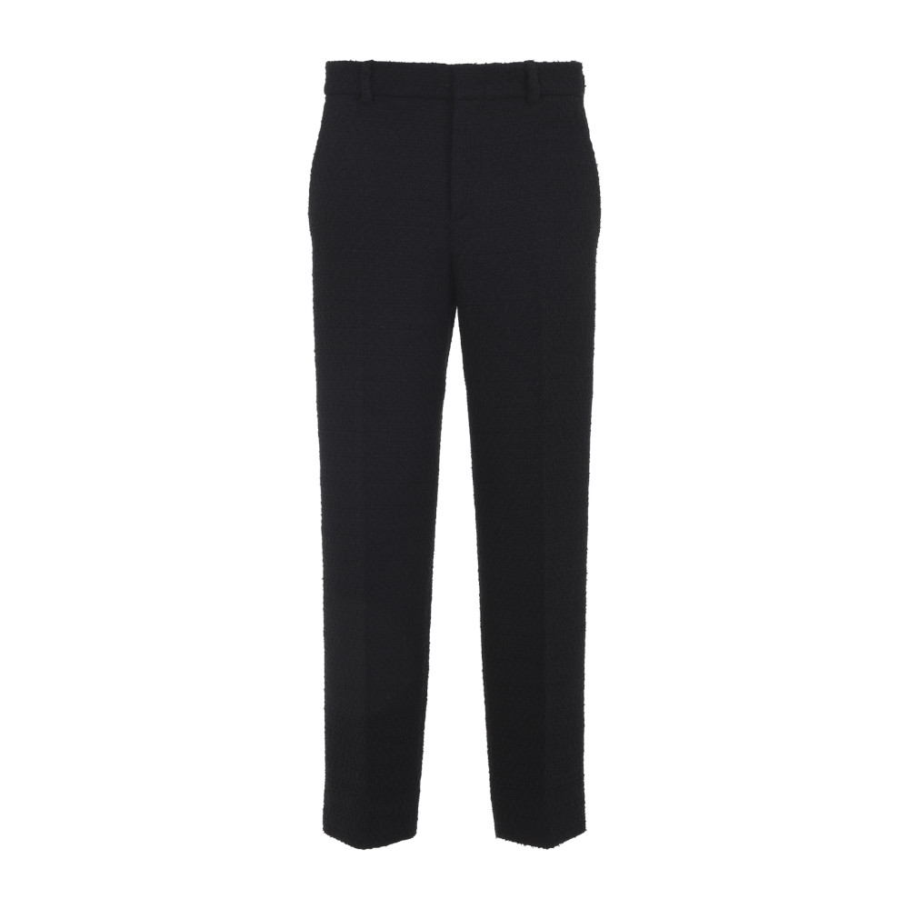 Gucci Boucle Pants In Wool Blend In Black