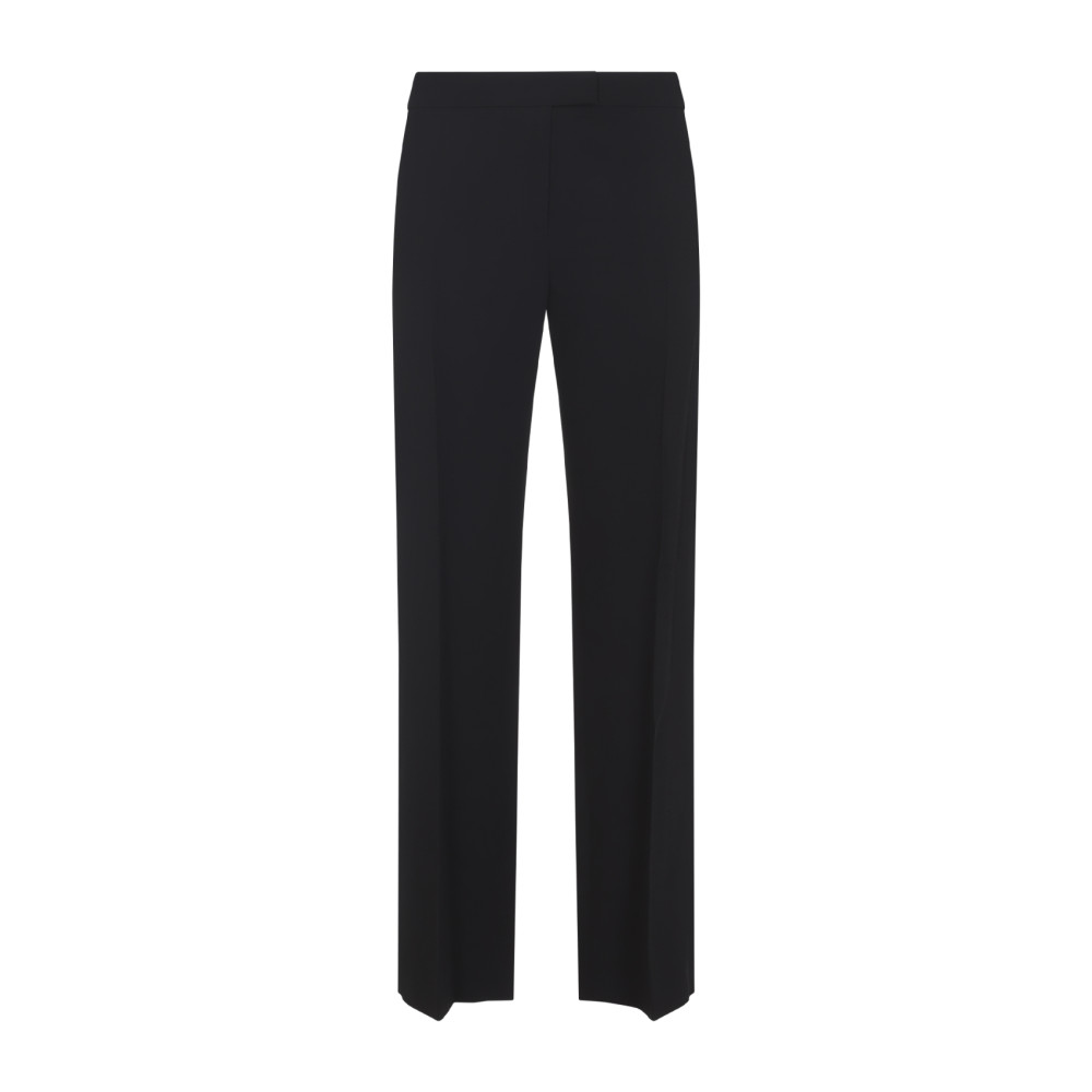 Khaite Straight-leg Trousers With Clean Waistband And Refined Tailoring In Black