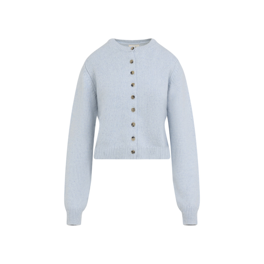 Khaite Atmosphere Blue Cashmere Everheart Cardigan In Blue
