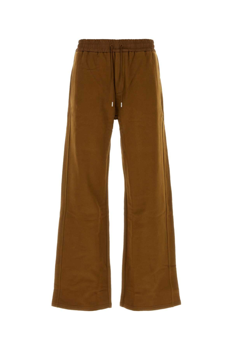 Saint Laurent Sporty Pants With Satin Waistband In Brown