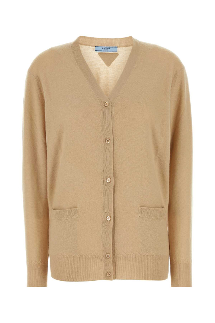 Prada Beige Wool cardigan for Women Online USA at Darveys.com
