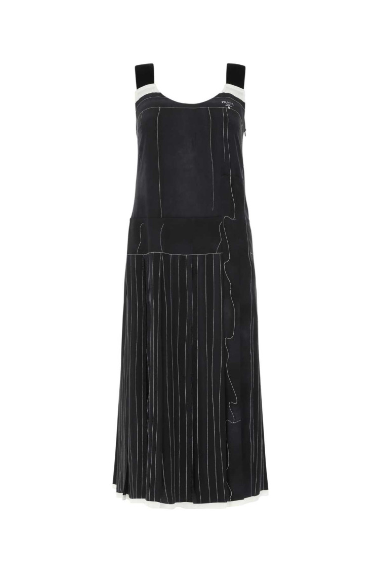 Prada Women's Silk Dress In Black