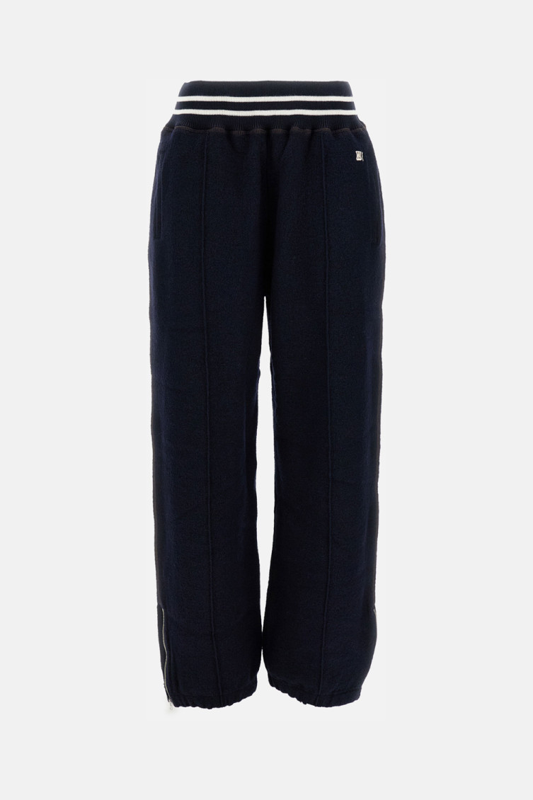 Wales Bonner Dark Blue Solid Pattern Trouser In Blue