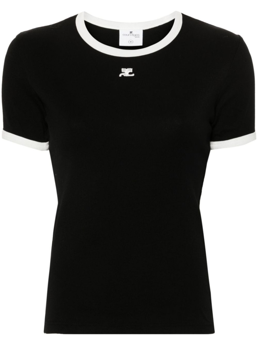 Courrèges Milano Open Back Long Sleeve Bodysuit In Black