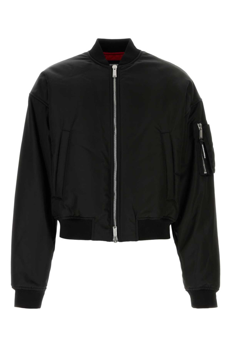 Dsquared2 80s Nylon Bomber Jacket In Black