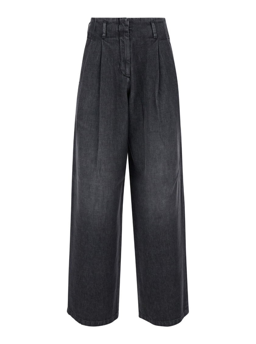 Shop Golden Goose Black Wide Leg Pant