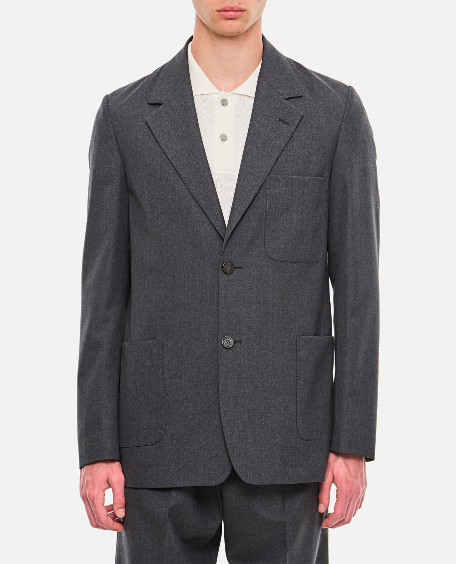 Golden Goose Blazer Single Breasted Front Pockets In Dark Grey