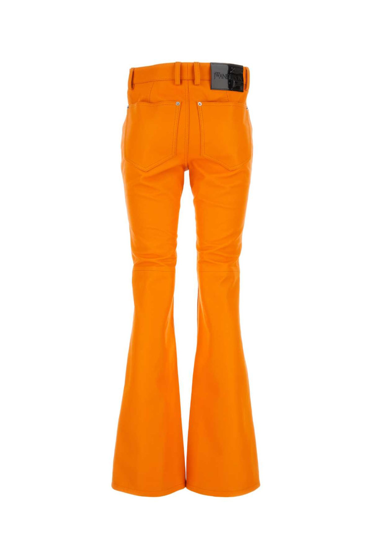 パンツ J W ANDERSON FW23 Orange leather pant (LO0008LT0077 429) JW Anderson Leather bootcut-leg Trousers | Orange | FARFETCH