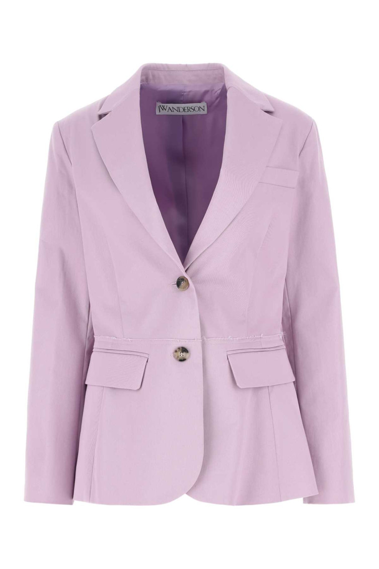 Jw Anderson Light Purple Single Breasted Blazer In Purple