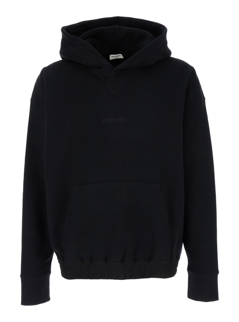 Saint Laurent Hoodie In Black